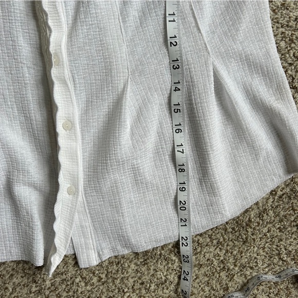 Gimmicks White Cream Pieced Crochet Tank Top Western Casual Classic Large Buckle - Picture 10 of 10